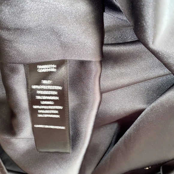 BCBG black satin yellow vintage 1950’s style bow detail cocktail dress - Picture 16 of 17